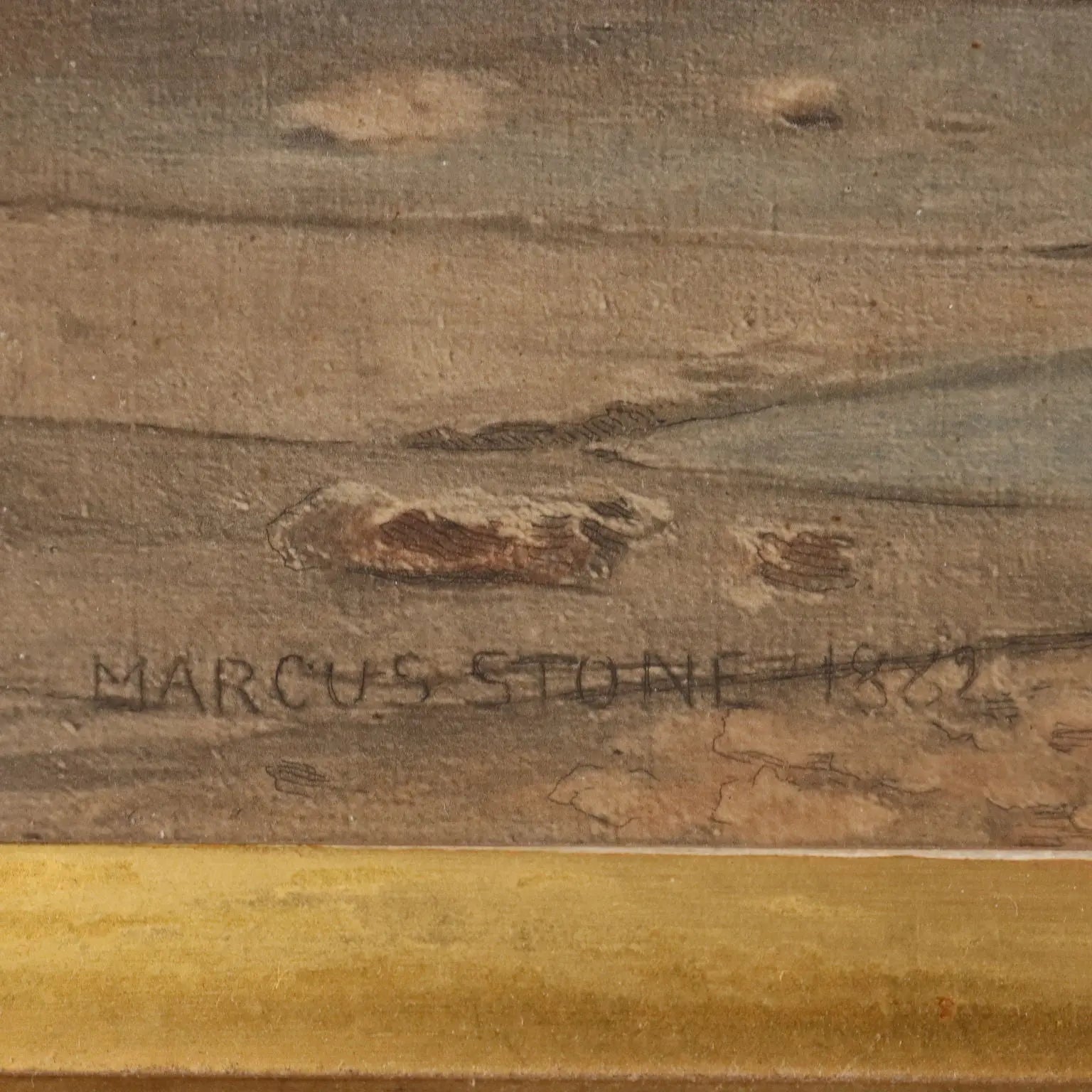 Antique Coloured Litographs Signed Marcus Stone XIX Century | Art | 19th Century