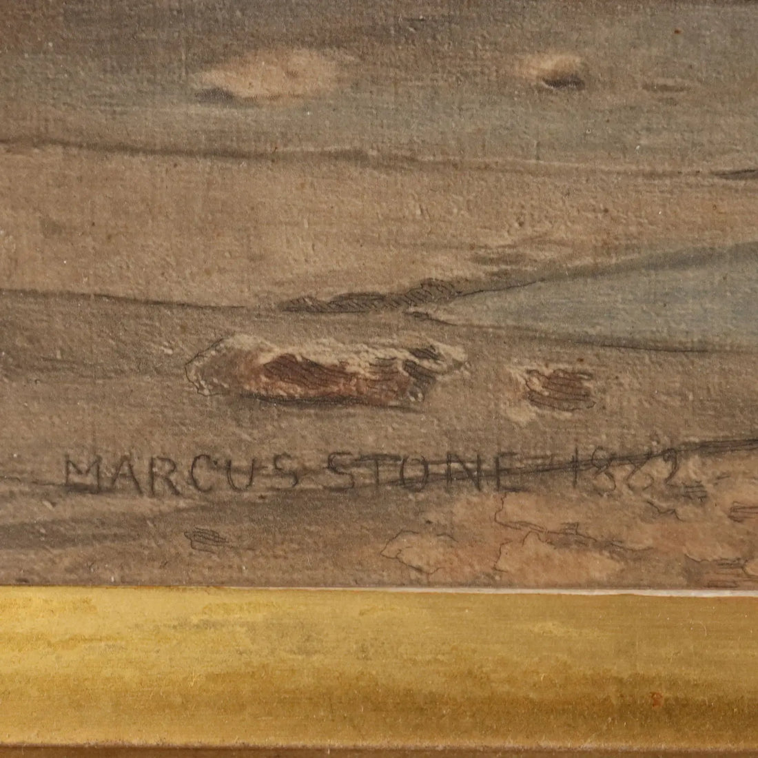 Antique Coloured Litographs Signed Marcus Stone XIX Century | Art | 19th Century