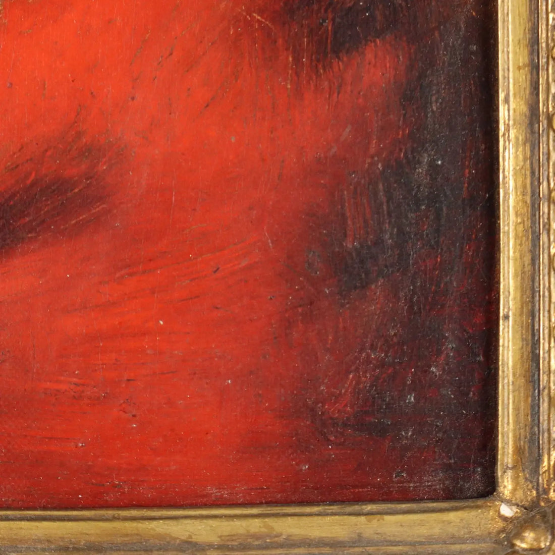 Antique Painting Attributed to Jean-Jacques Henner Portrait of a Woman - Portrait of a Woman in a Red Dress | Art | 19th Century