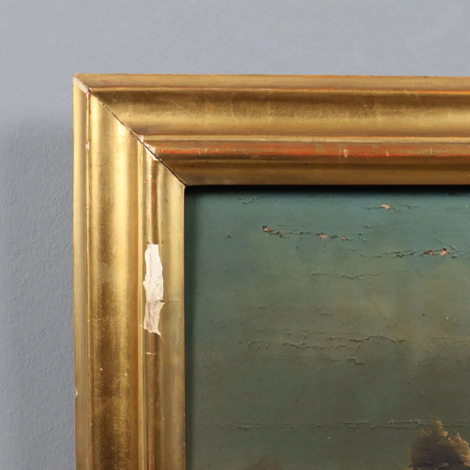 Antique Painting Night Landscape Oil on Hardboard XIX Century | Art | 19th Century