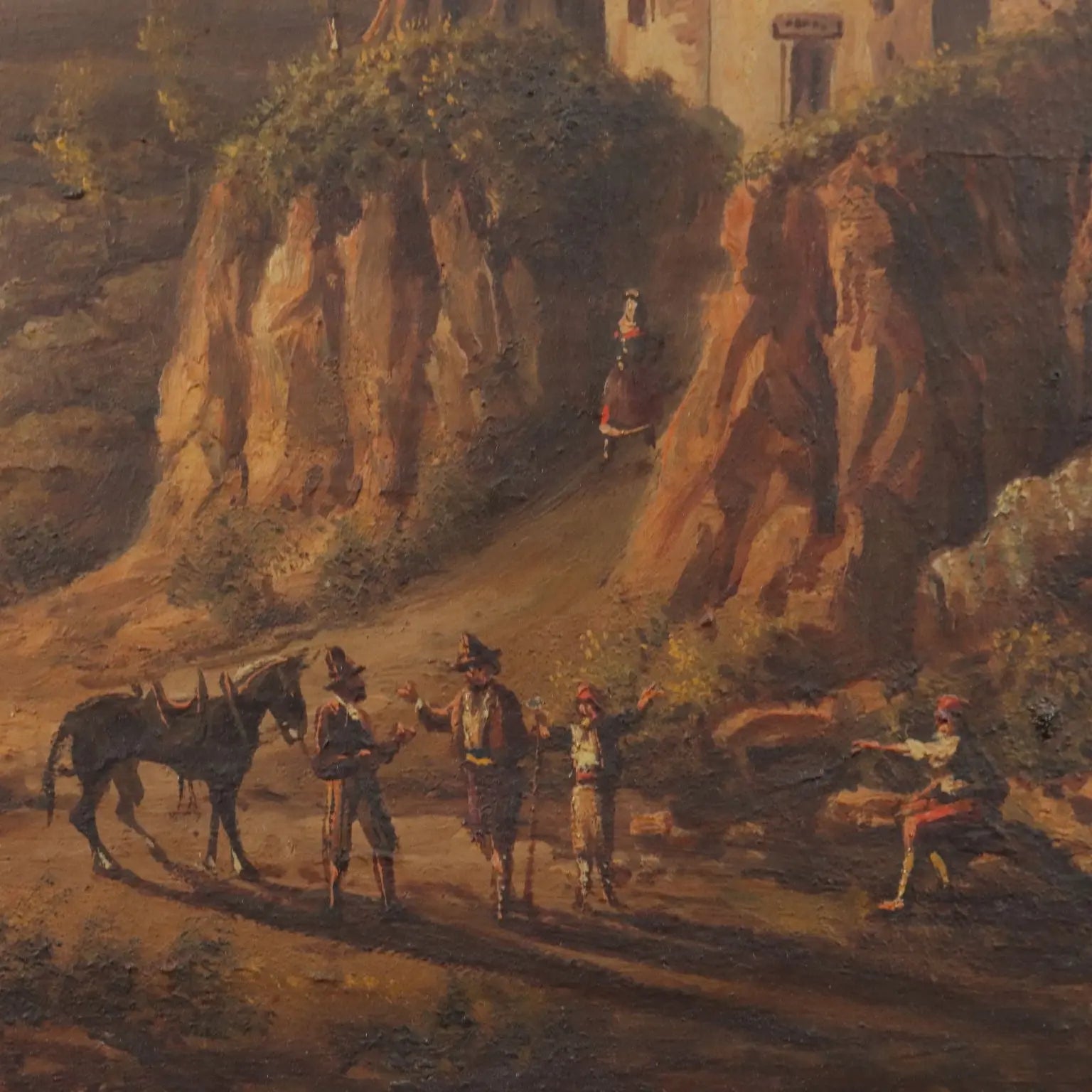Antique Painting Sunset on Sea Landscape Oil on Borad XIX Century | Art | 19th Century