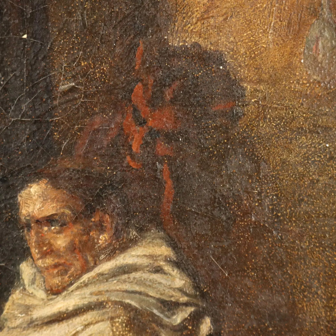 Antique Painting Signed Jeno Chemendy Monk XIX Century - Interior with Monk | Art | 19th Century