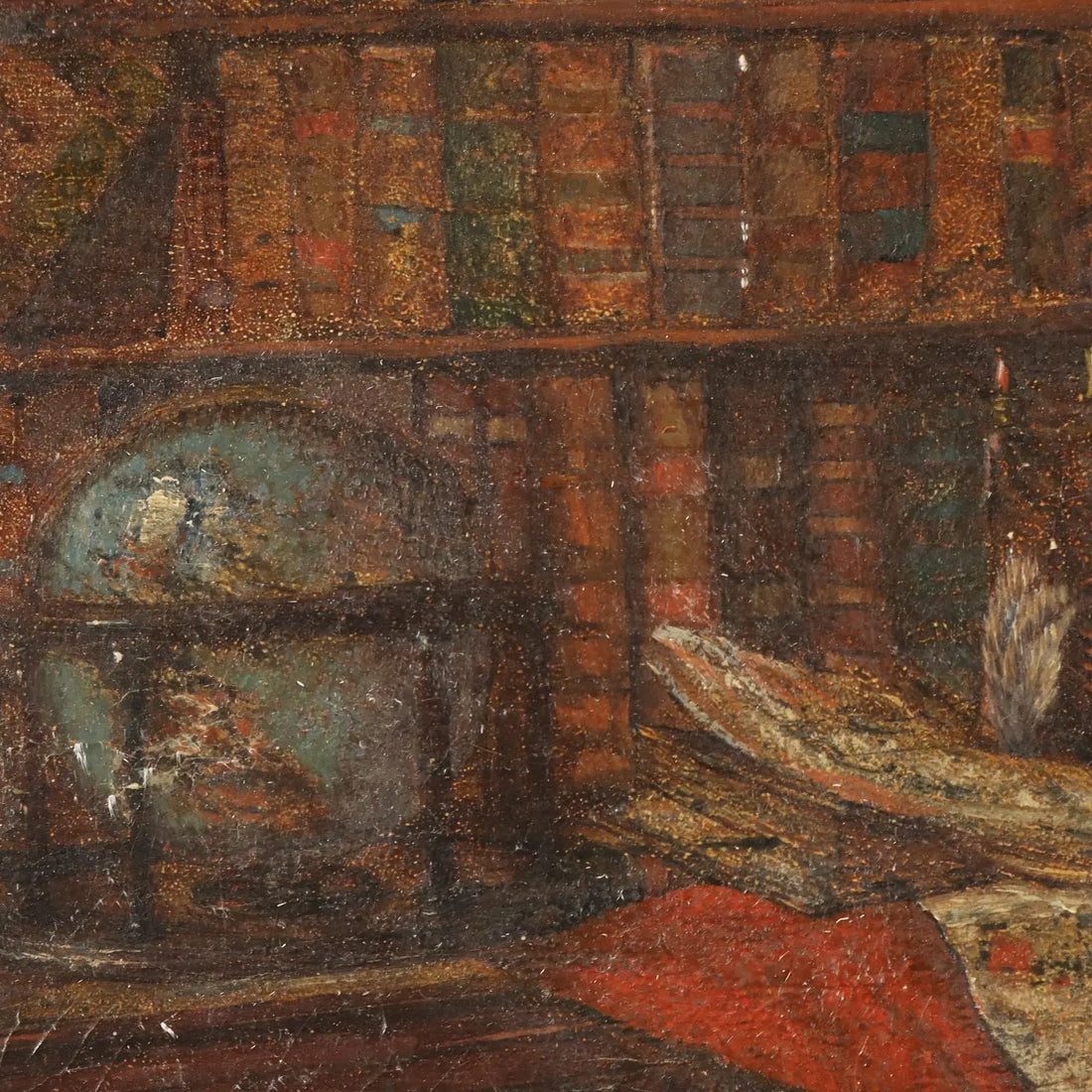 Antique Painting Signed Jeno Chemendy Monk XIX Century - Interior with Monk | Art | 19th Century