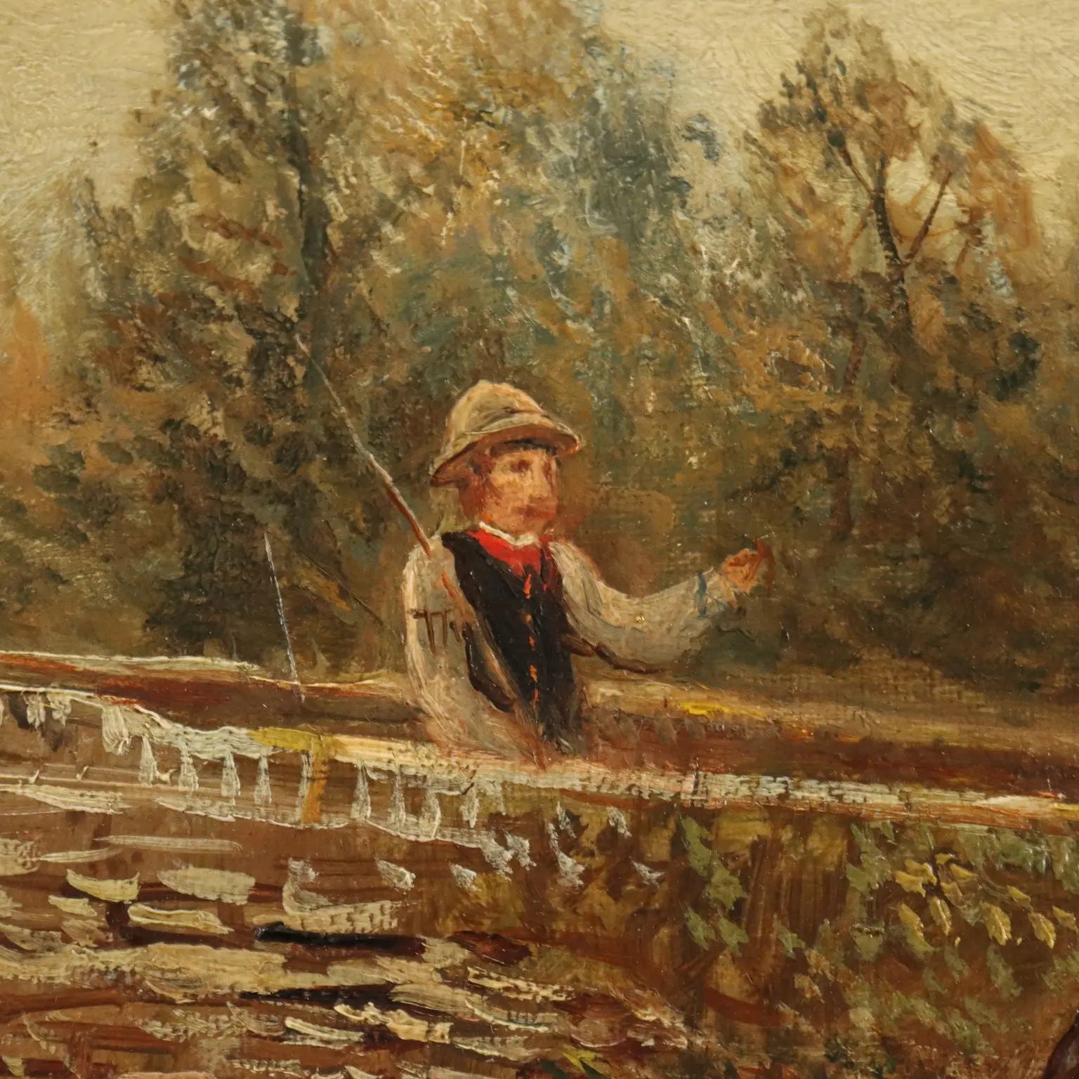 Antique Painting Landscape with Cows Oil on Canvas 1886 | Art | 19th Century