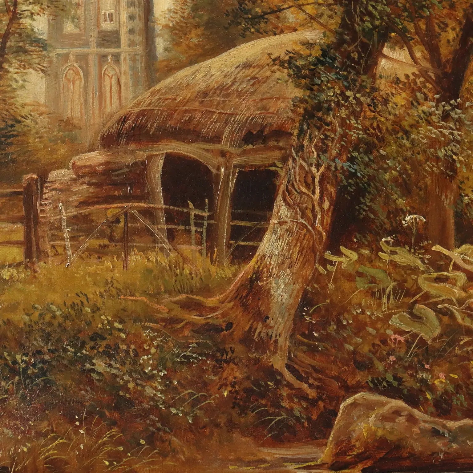 Antique Painting Landscape with Cows Oil on Canvas 1886 | Art | 19th Century