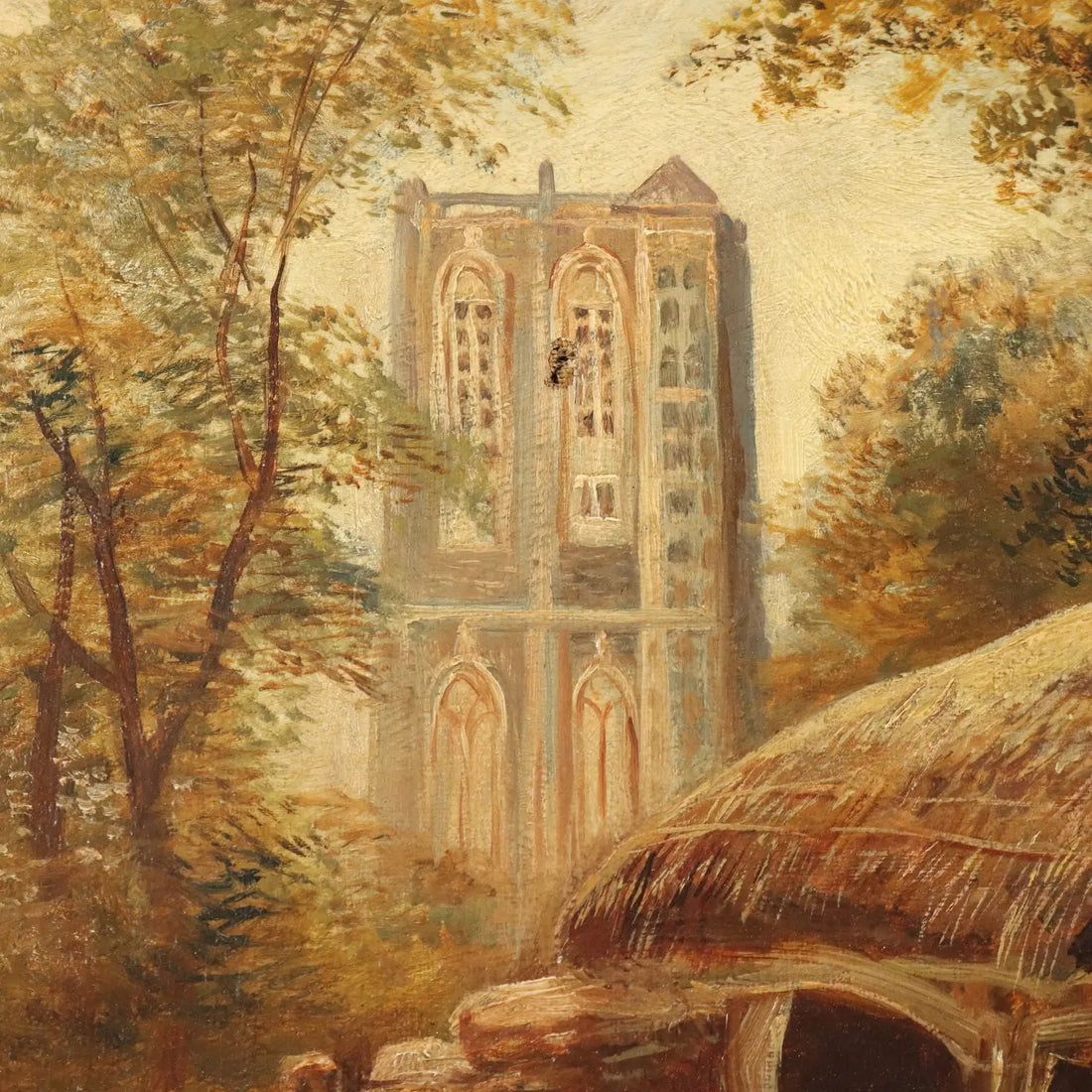 Antique Painting Landscape with Cows Oil on Canvas 1886 | Art | 19th Century