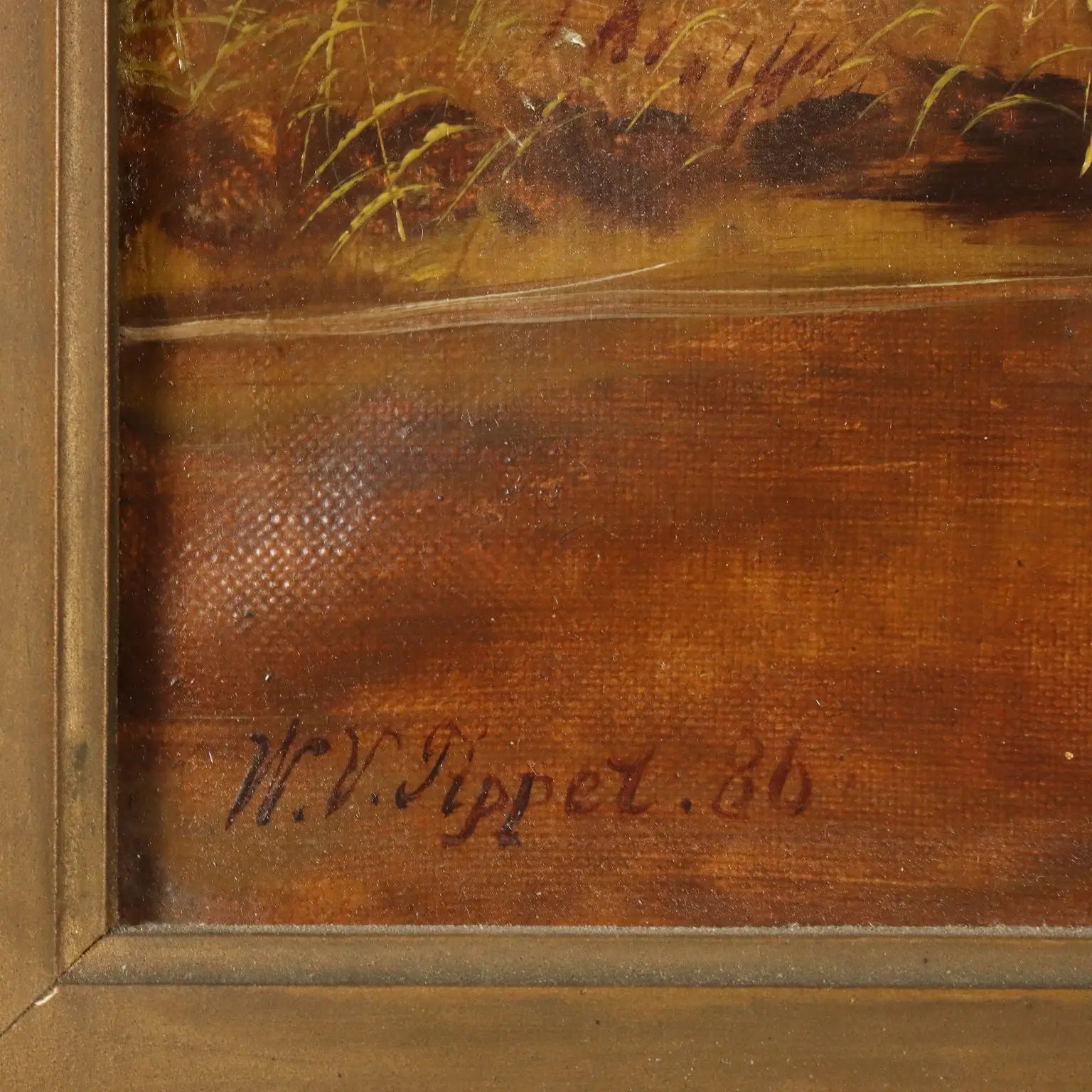 Antique Painting Landscape with Cows Oil on Canvas 1886 | Art | 19th Century