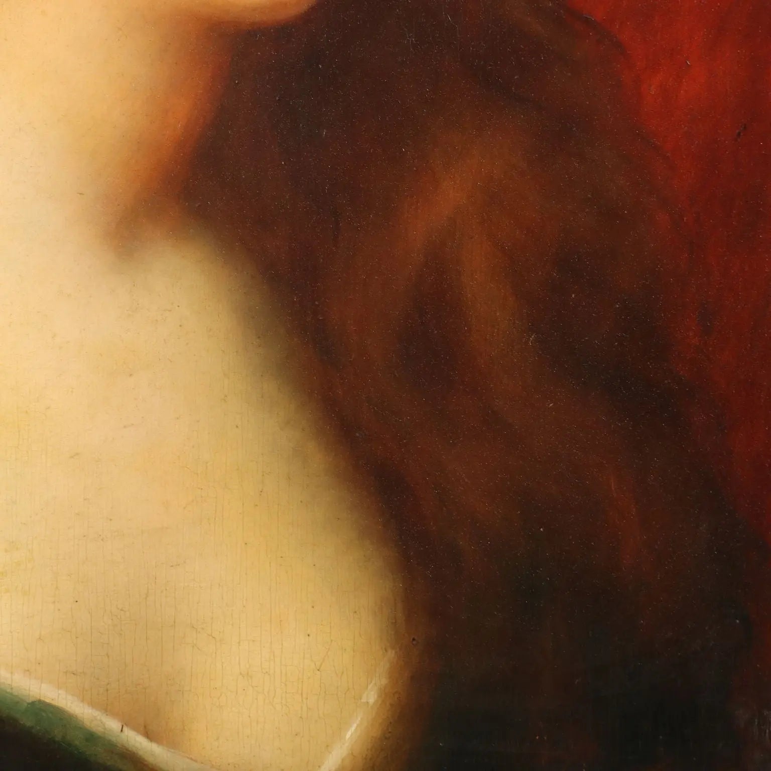 Antique Painting Edouard D'Otemar Portrait of a Young Woman '800 - Portrait of a Young Woman | Art | 19th Century