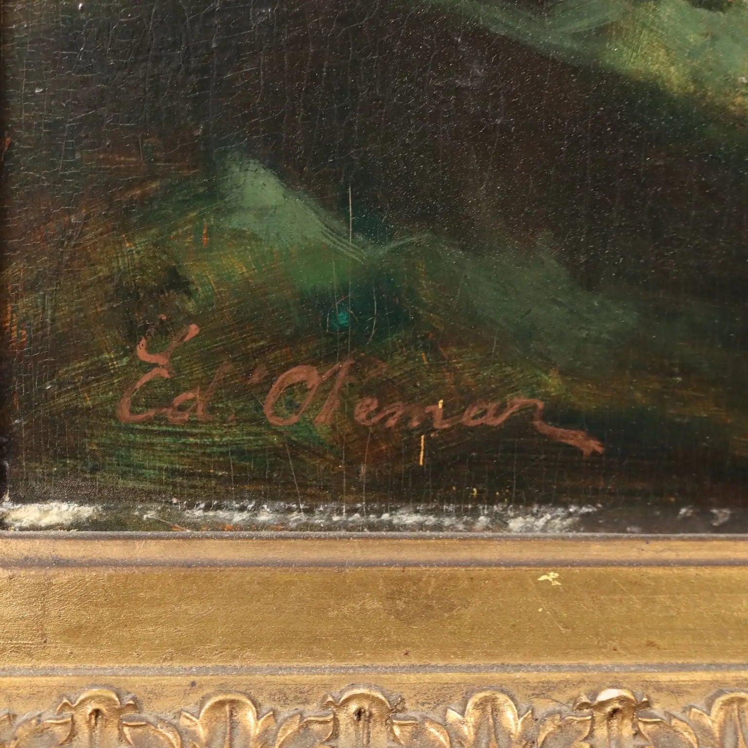 Antique Painting Edouard D'Otemar Portrait of a Young Woman '800 - Portrait of a Young Woman | Art | 19th Century