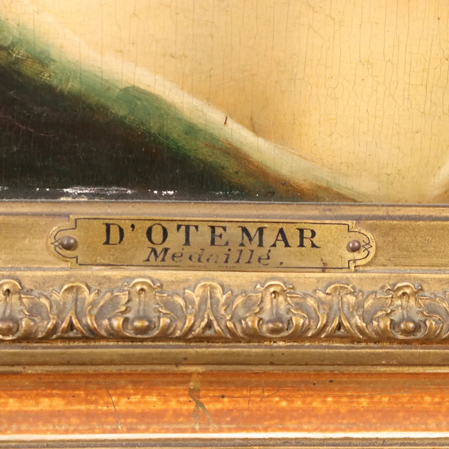 Antique Painting Edouard D'Otemar Portrait of a Young Woman '800 - Portrait of a Young Woman | Art | 19th Century