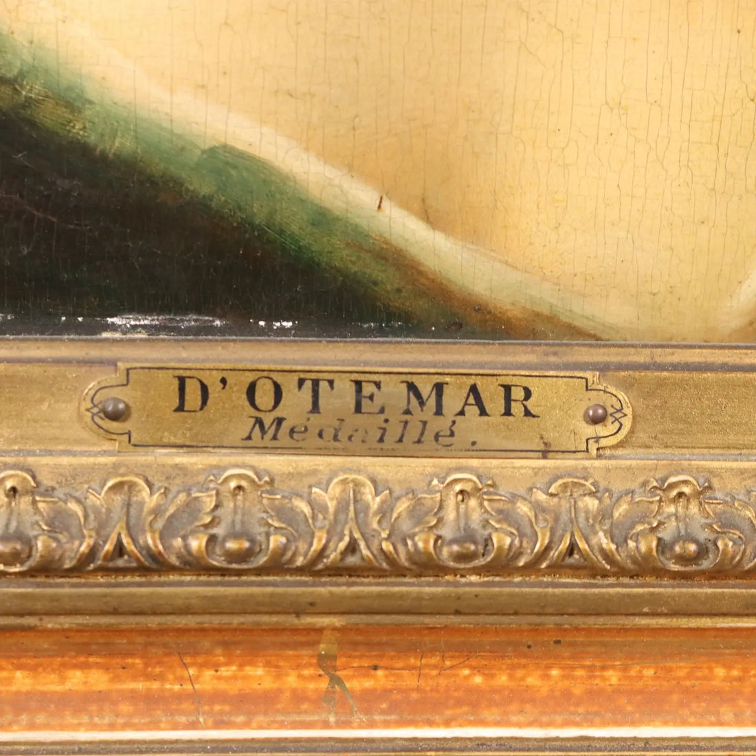 Antique Painting Edouard D'Otemar Portrait of a Young Woman '800 - Portrait of a Young Woman | Art | 19th Century