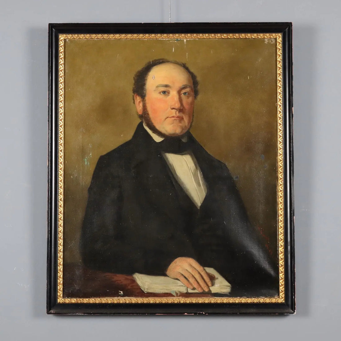 Antique Painting Signed Germain Paget Oil on Canvas France 1848 - Male Portrait 1848 | Art | 19th Century
