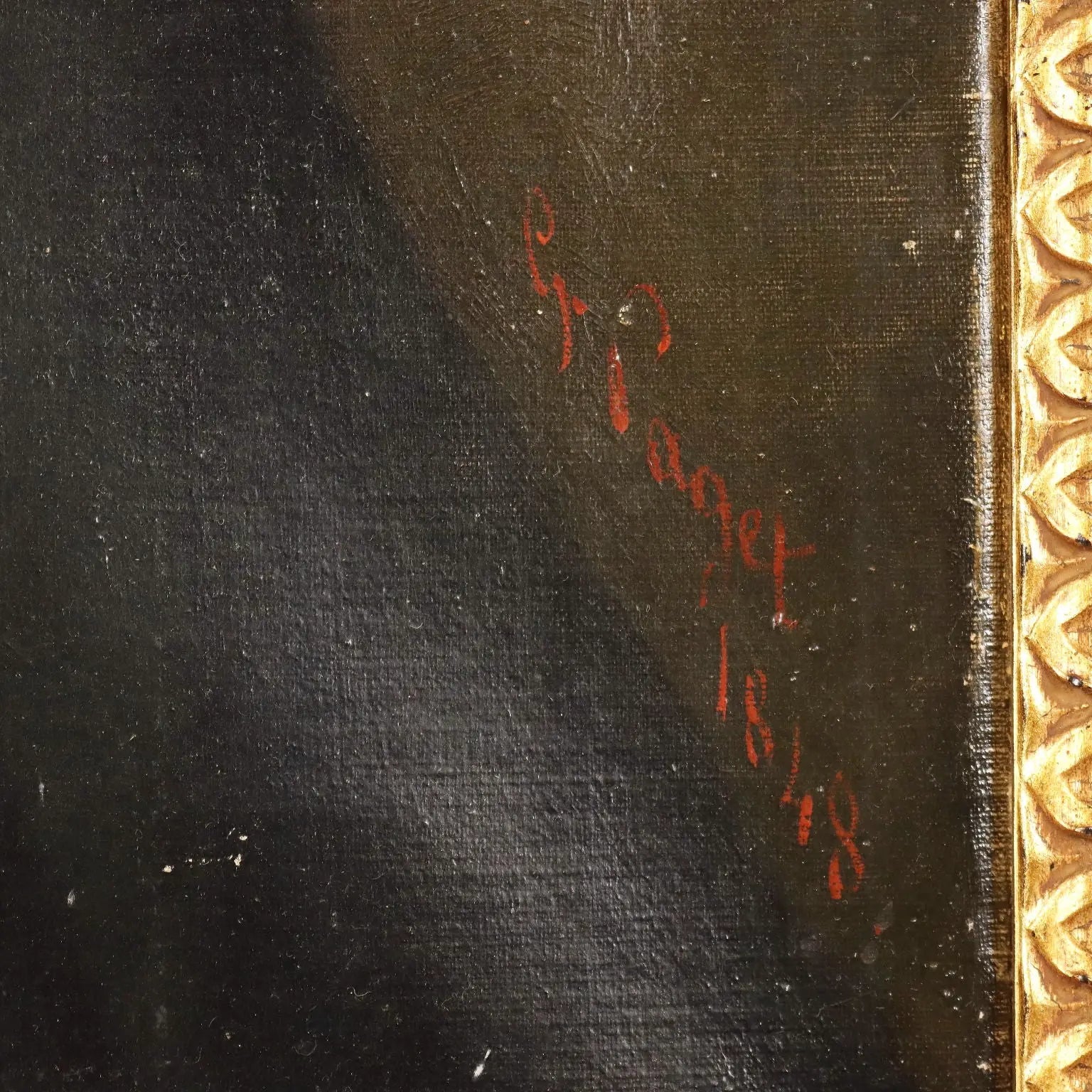 Antique Painting Signed Germain Paget Oil on Canvas France 1848 - Male Portrait 1848 | Art | 19th Century