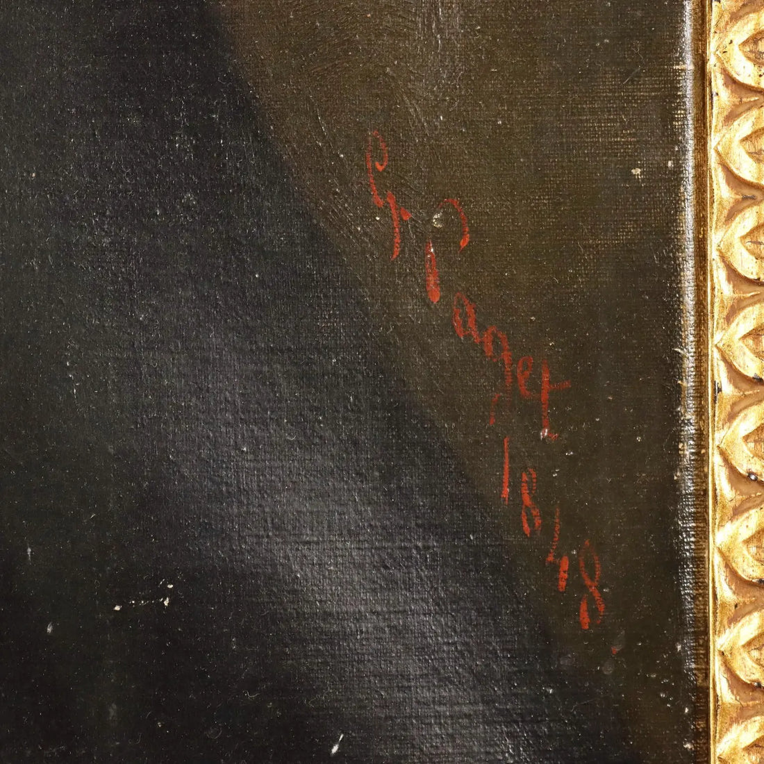 Antique Painting Signed Germain Paget Oil on Canvas France 1848 - Male Portrait 1848 | Art | 19th Century