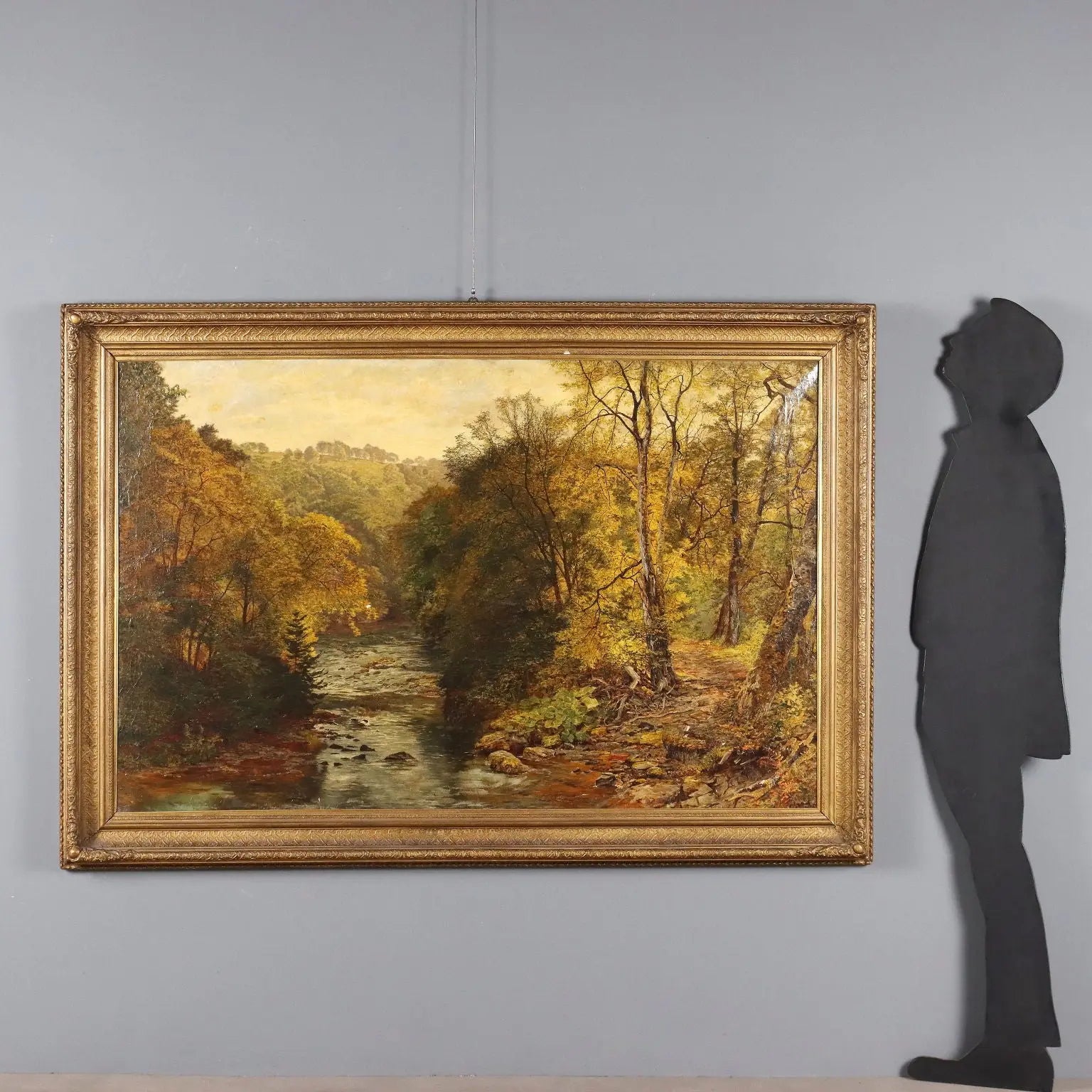 Antique Painting Wooden Landscape Oil on Canvas XIX Century | Art | 19th Century