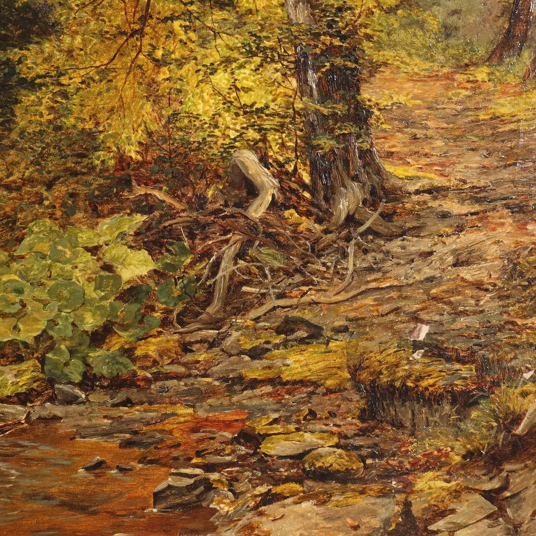 Antique Painting Wooden Landscape Oil on Canvas XIX Century | Art | 19th Century