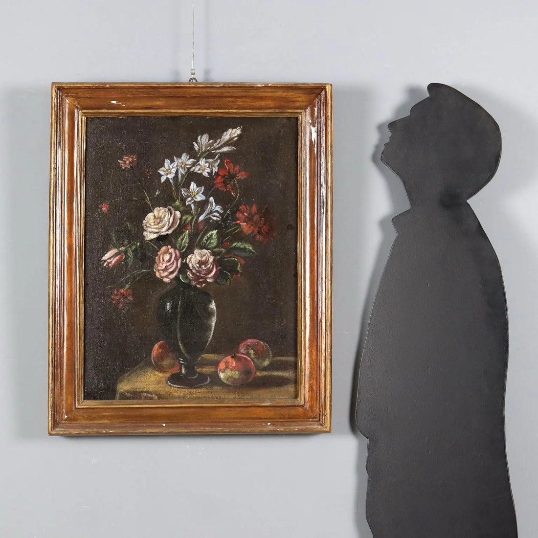 Antique Painting Vase with Fruit and Flowers Oil on Canvas XIX Century | Art | 19th Century