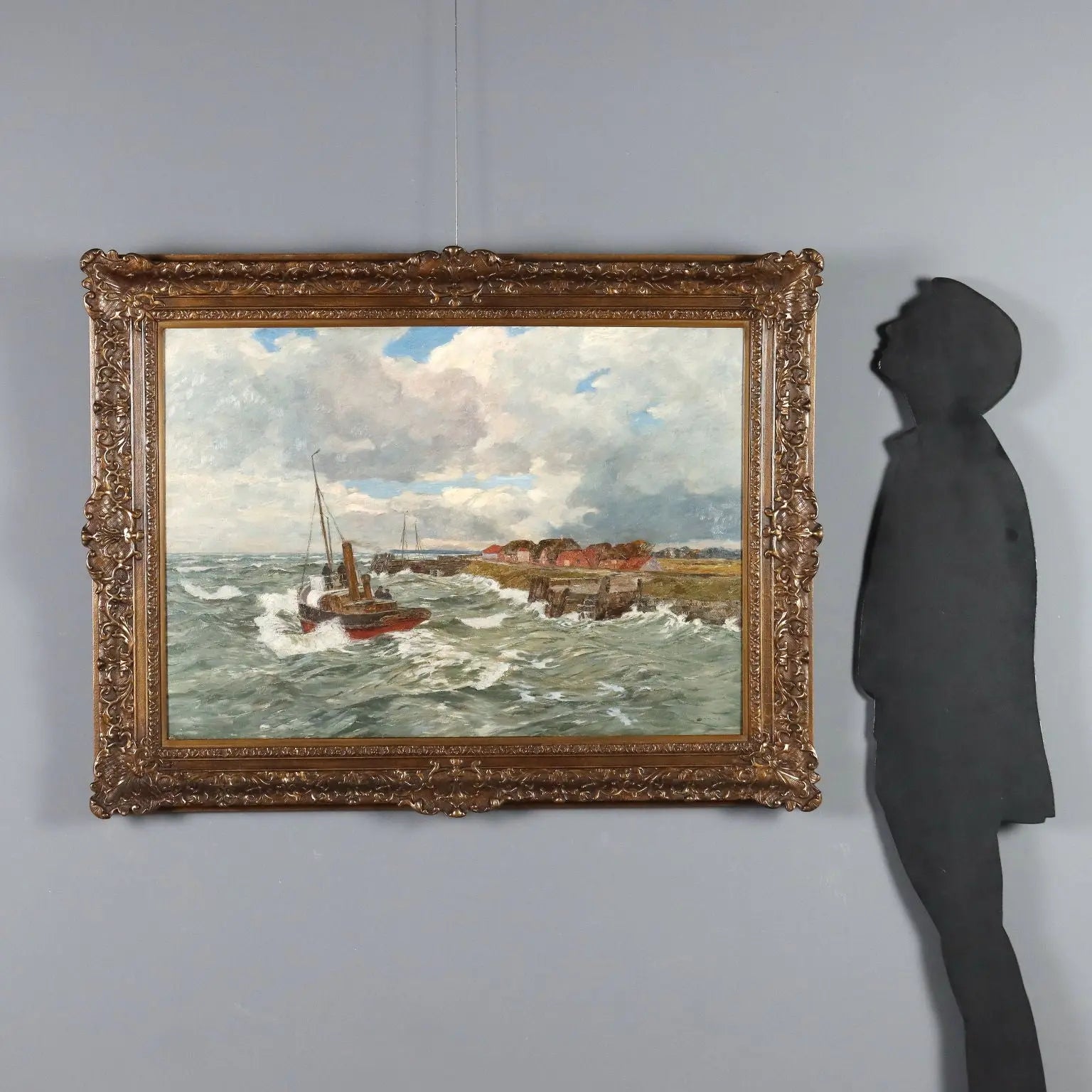 Antique Painting Signed Andreas Dirks Maritime Glimpse XIX Century - Sea Glimpse | Art | 19th Century