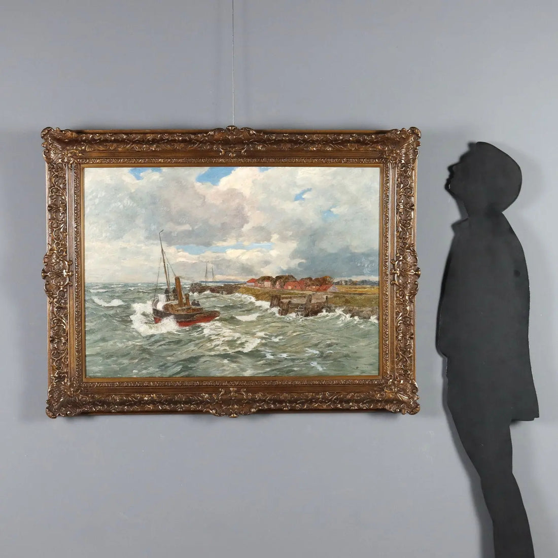 Antique Painting Signed Andreas Dirks Maritime Glimpse XIX Century - Sea Glimpse | Art | 19th Century