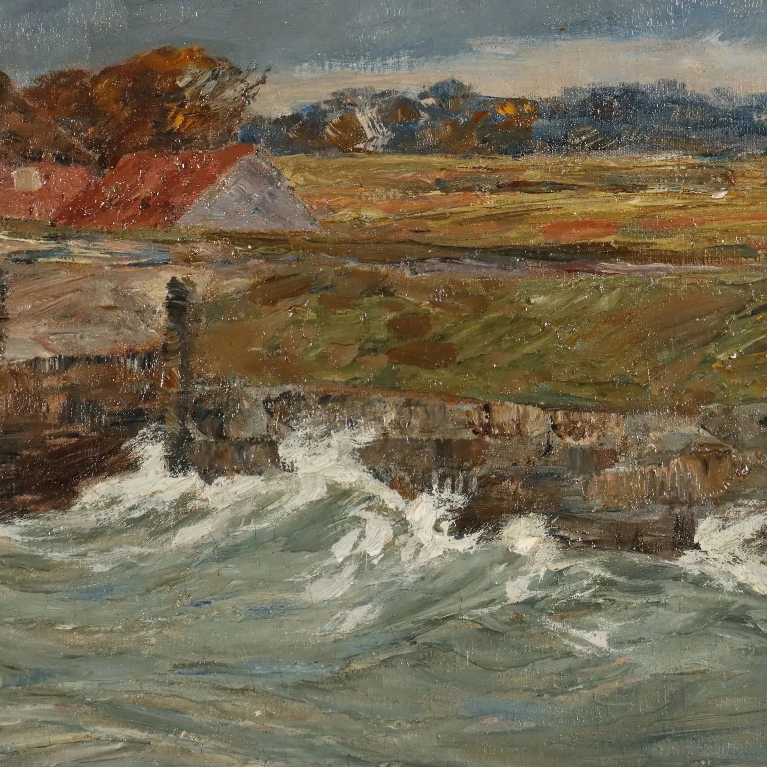 Antique Painting Signed Andreas Dirks Maritime Glimpse XIX Century - Sea Glimpse | Art | 19th Century