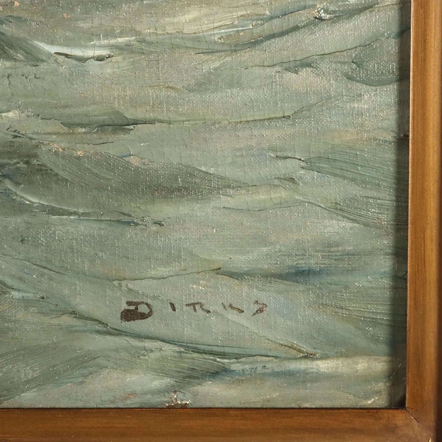 Antique Painting Signed Andreas Dirks Maritime Glimpse XIX Century - Sea Glimpse | Art | 19th Century