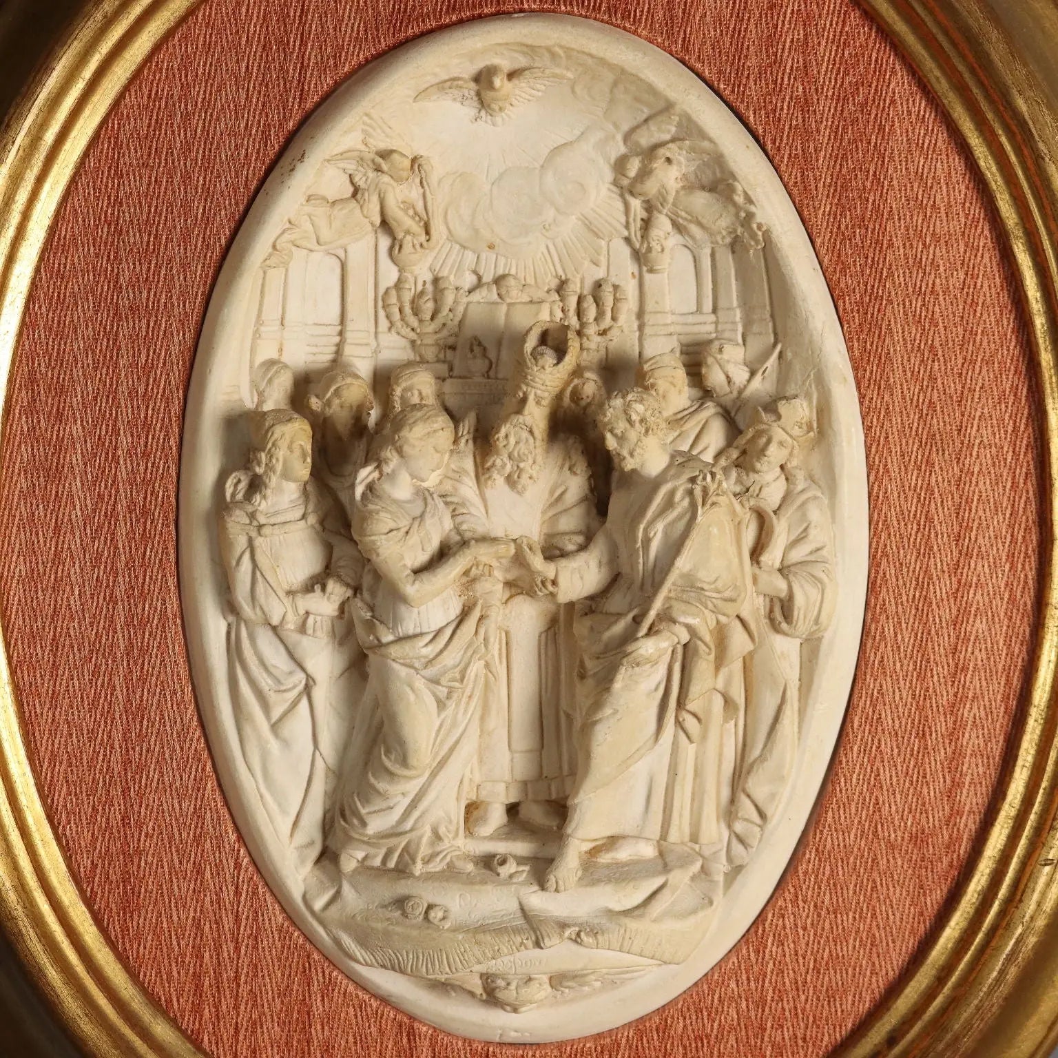 Antique High Relief Wedding of Joseph and Mary Italy XIX Century | Art | 19th Century