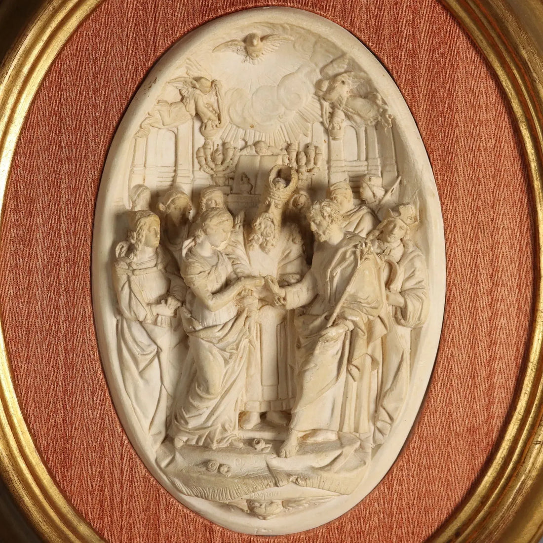 Antique High Relief Wedding of Joseph and Mary Italy XIX Century | Art | 19th Century