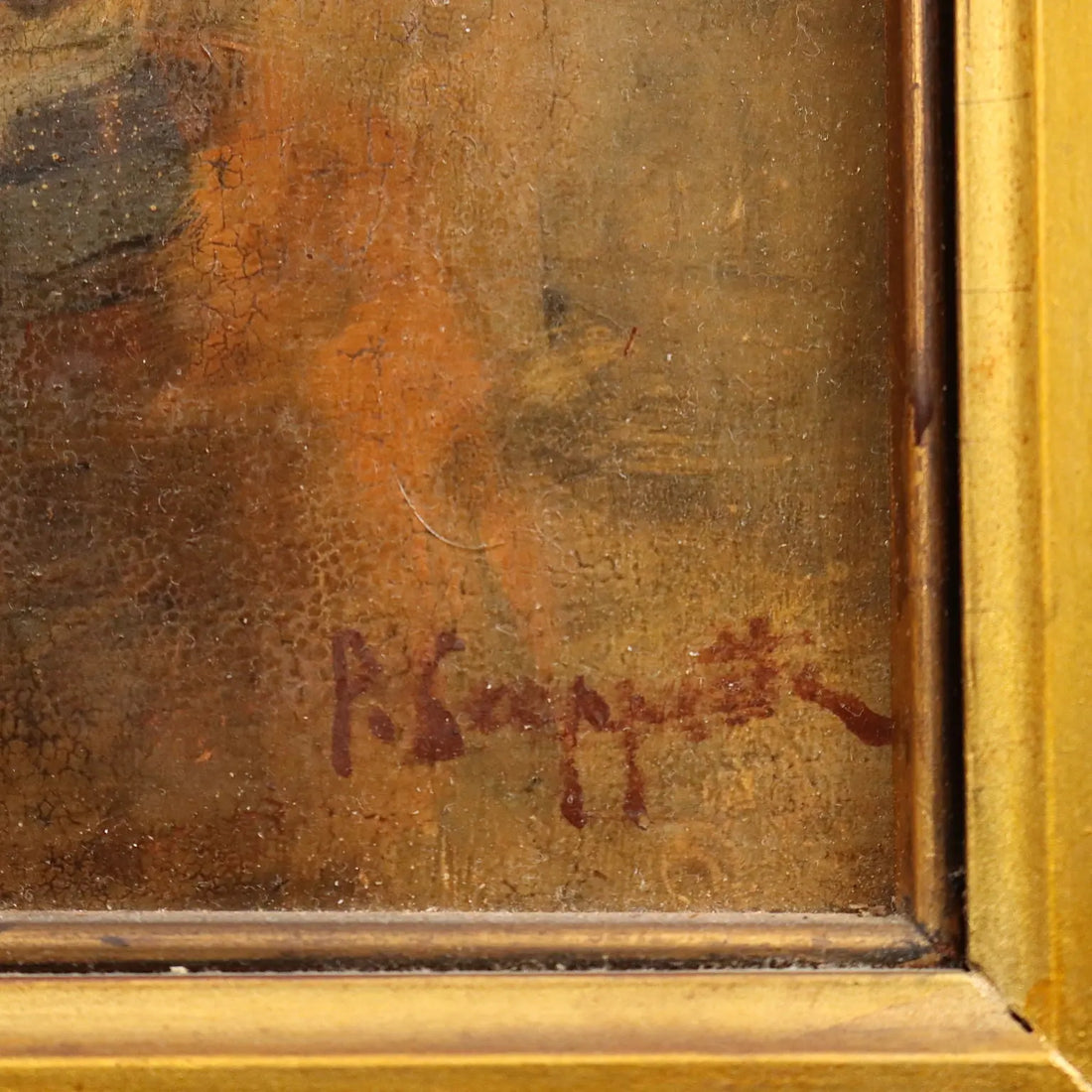 Antique Painting Signed Pietro Scoppetta Oil on Board XIX Century - Male Face | Art | 19th Century