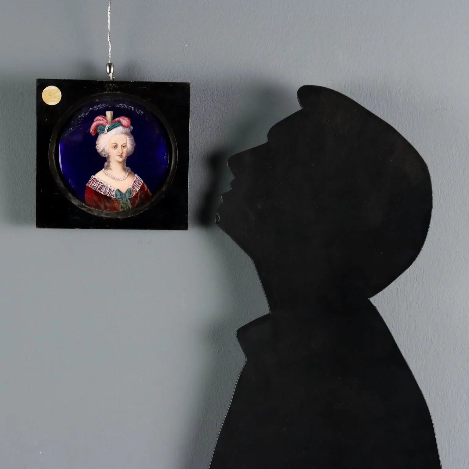 Antique Painting Portrait of a Noblewoman Limoges Enamels '800 - Limoges Enamels on Copper | Art | 19th Century