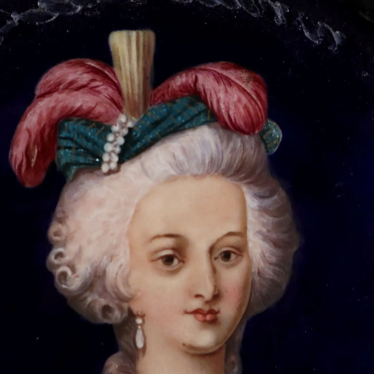 Antique Painting Portrait of a Noblewoman Limoges Enamels '800 - Limoges Enamels on Copper | Art | 19th Century