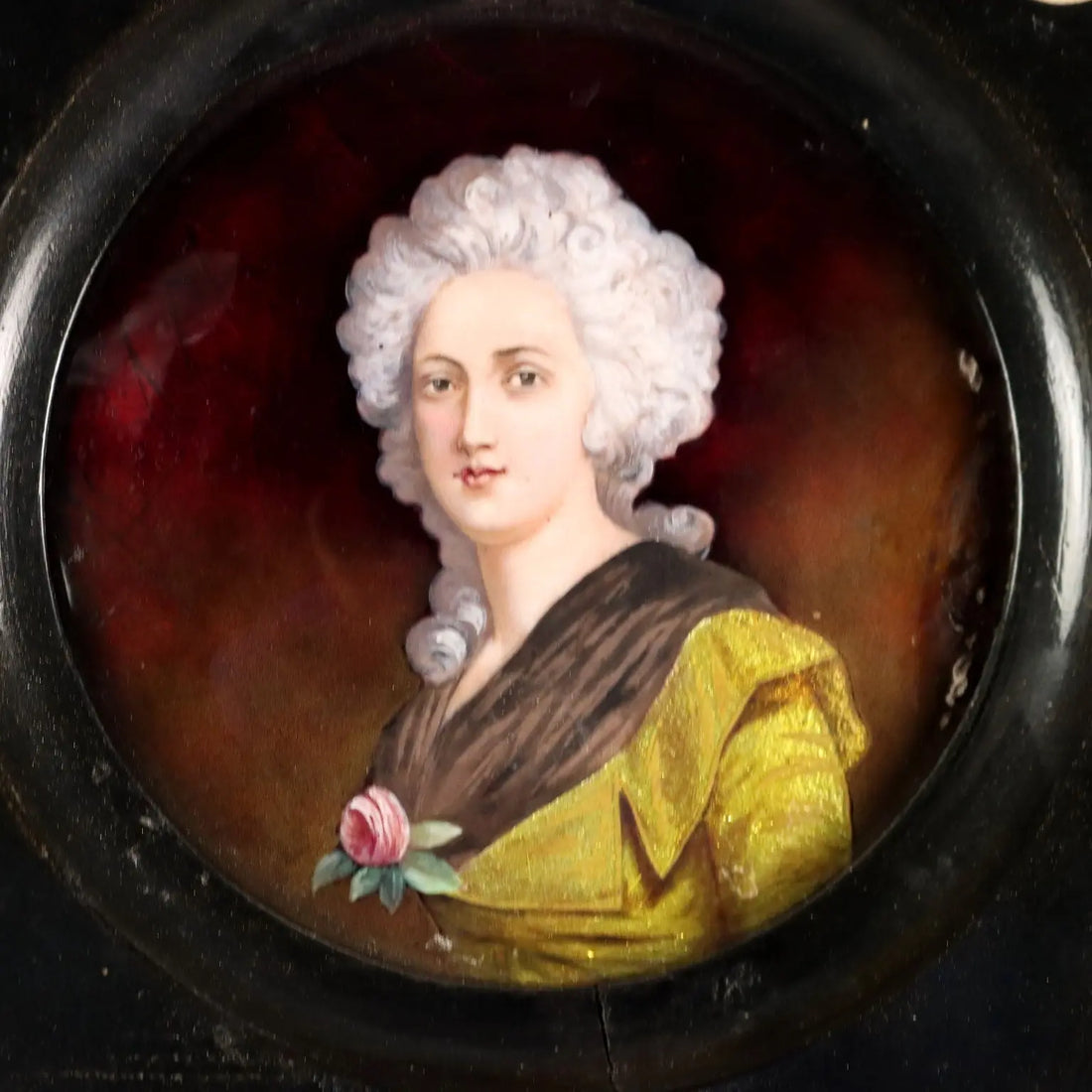 Antique Painting Portrait of a Noblewoman Limoges Enamels '800 | Art | 19th Century