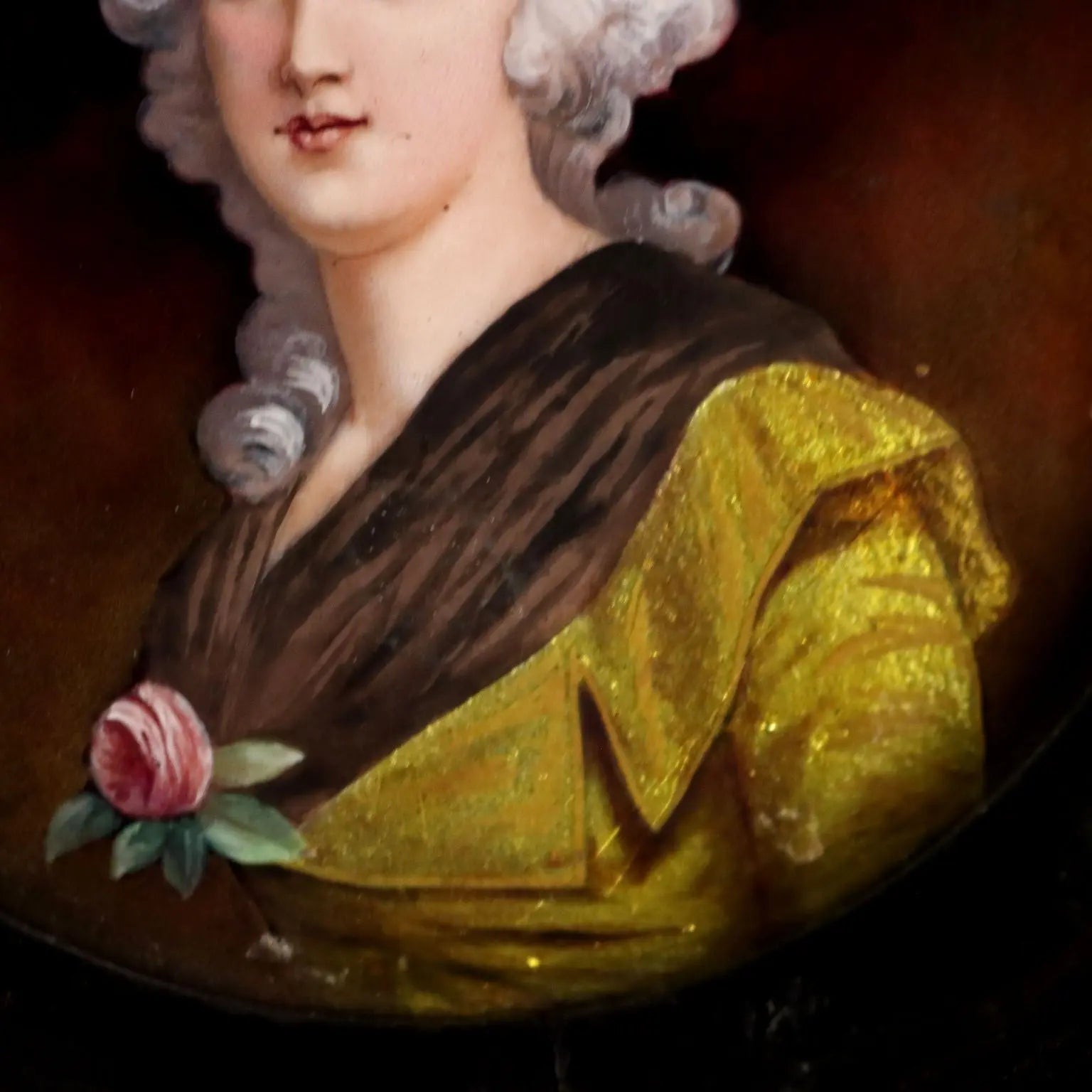 Antique Painting Portrait of a Noblewoman Limoges Enamels '800 | Art | 19th Century