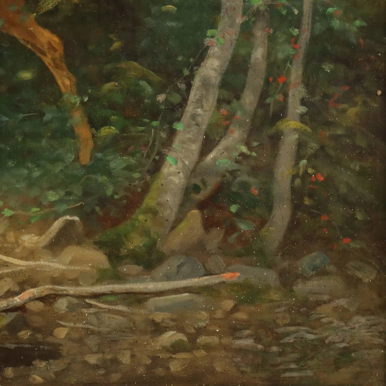 Antique Painting Deer in the Woods Oil on Canvas France XIX Century | Art | 19th Century