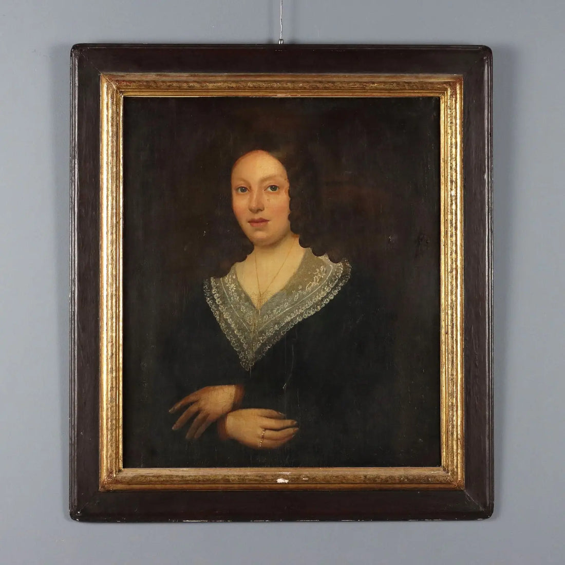 Antique Painting Portrait of a Young Woman Oil on Canvas '800 | Art | 19th Century