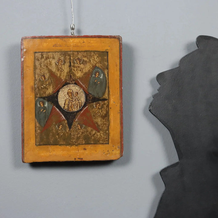 Antique Russian Icon Virgin Mary Tempera on Board XIX Century | Art | 19th Century