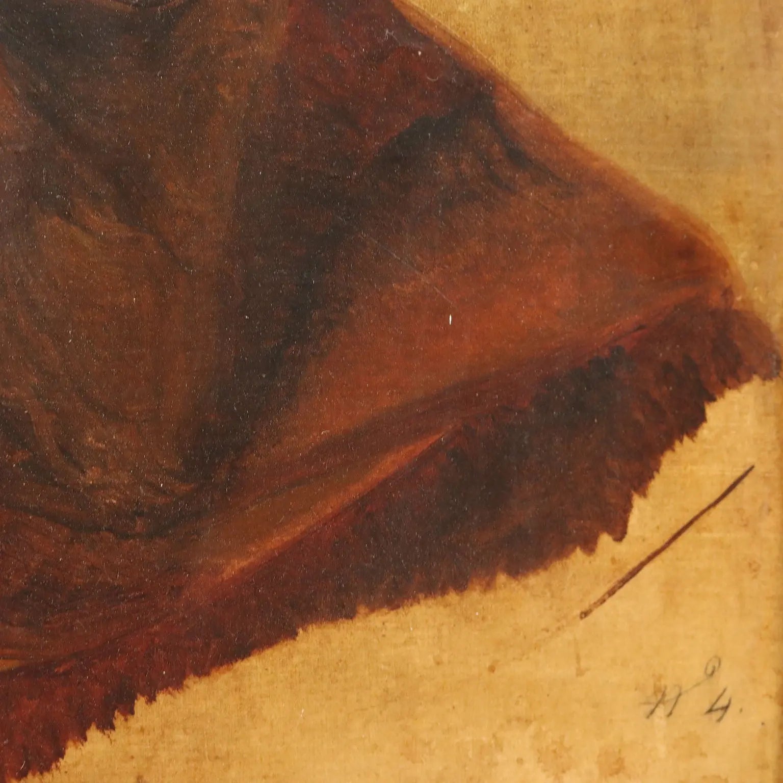 Antique Painting Signed Filippo Marsigli Oil on Paper 1840 ca.