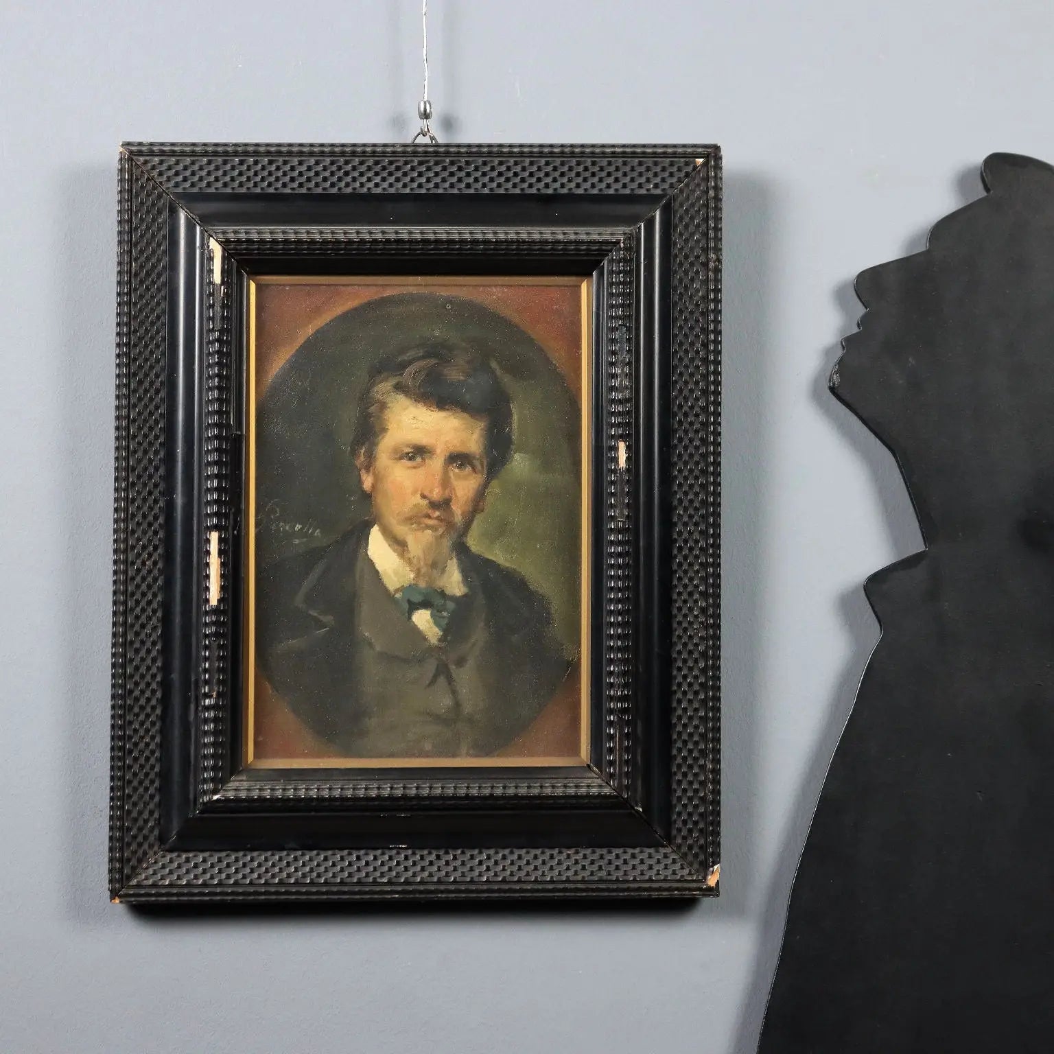 Antique Painting Signed Giovanni Pezzotta Oil on Canvas XIX Century