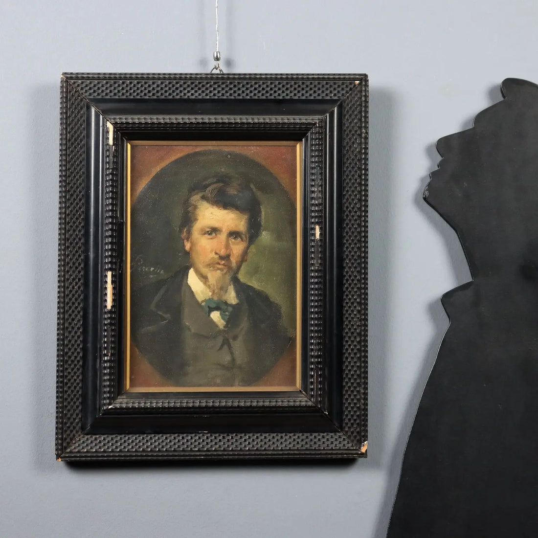 Antique Painting Signed Giovanni Pezzotta Oil on Canvas XIX Century