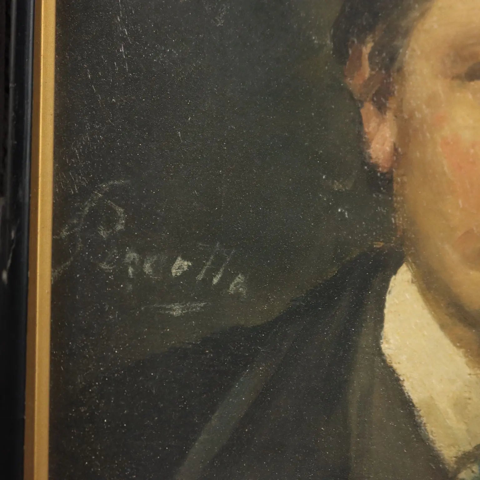 Antique Painting Signed Giovanni Pezzotta Oil on Canvas XIX Century