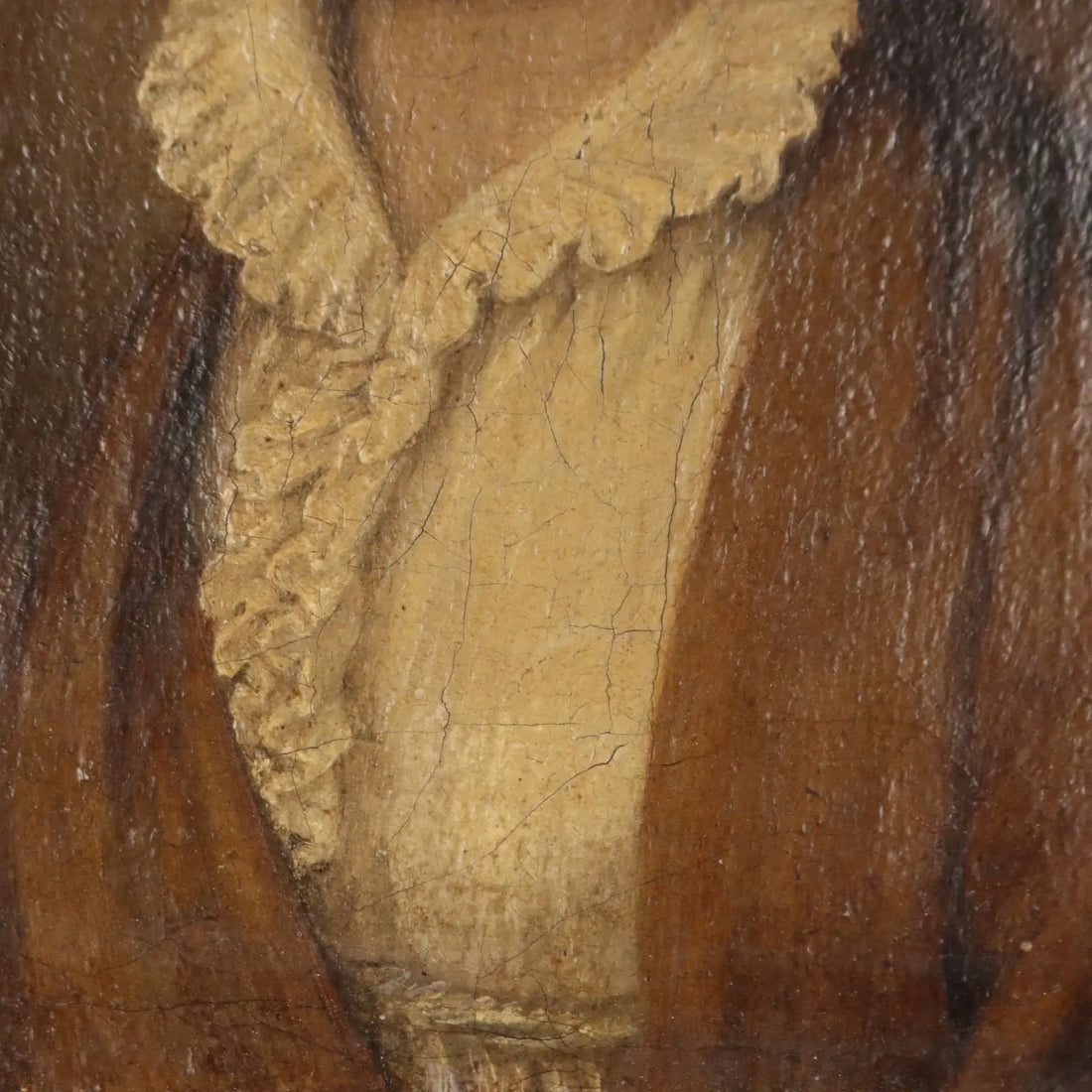 Antique Painting Female Portrait Oil on Canvas France XIX Century