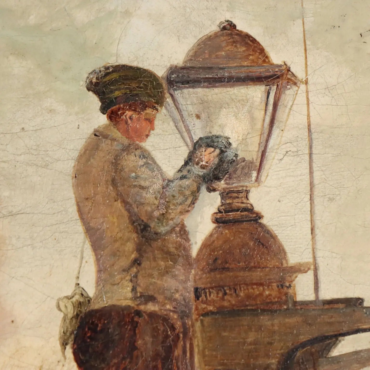 Antique Painting Sailors Copy from Eugène Le Poittevin Oil on Canvas '800