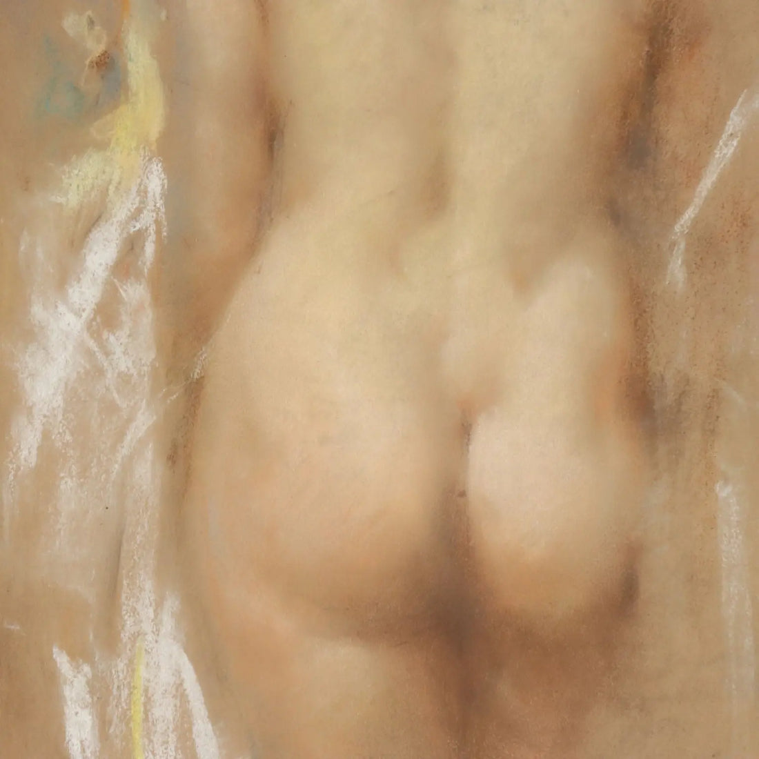 Antique Painting Signed Vincenzo Caprile Female Nude XIX Century