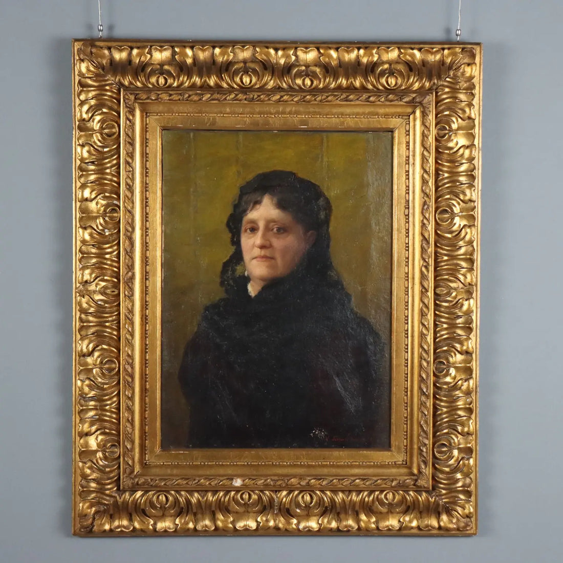Antique Painting Signed Vittorio Tessari Oil on Canvas Italy 1898