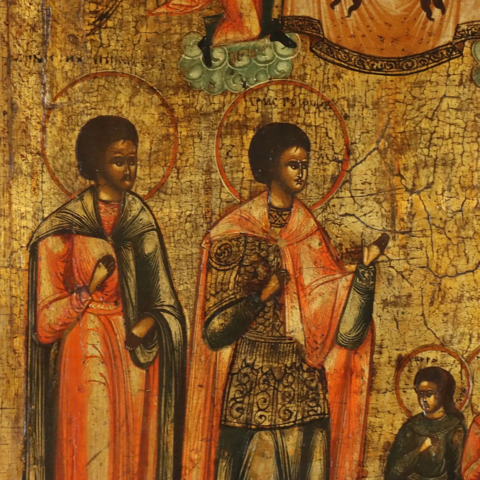 Antique Icon The Face of Jesus Christ Tempera on Board XIX Century