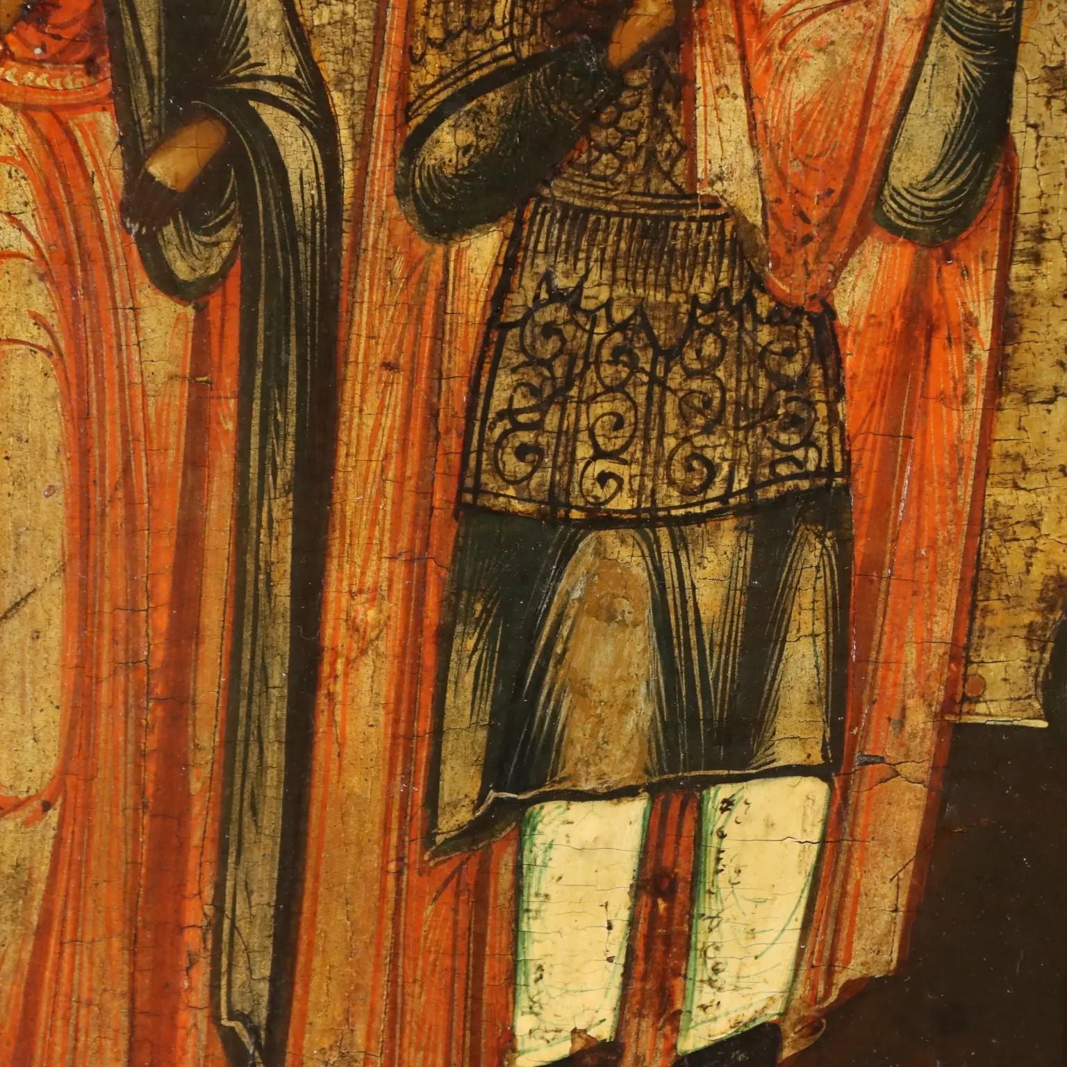 Antique Icon The Face of Jesus Christ Tempera on Board XIX Century