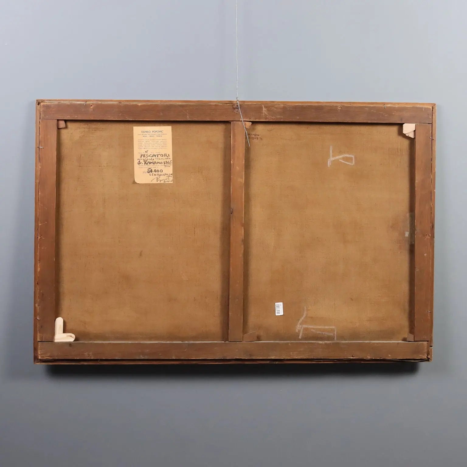 Antique Painting View of Nisida G. Ramano Oil on Canvas 1861
