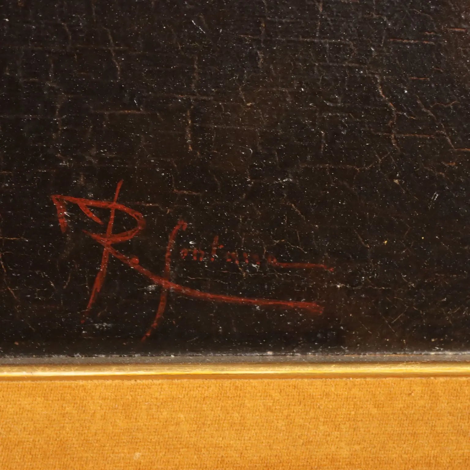 Antique Painting Signed Roberto Fontana Oil on Canvas XIX Century
