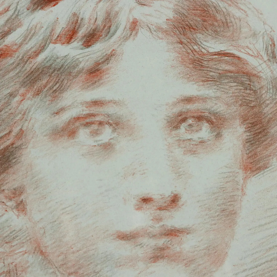 Antique Painting Signed Luigi Conconi Female Face XIX Century