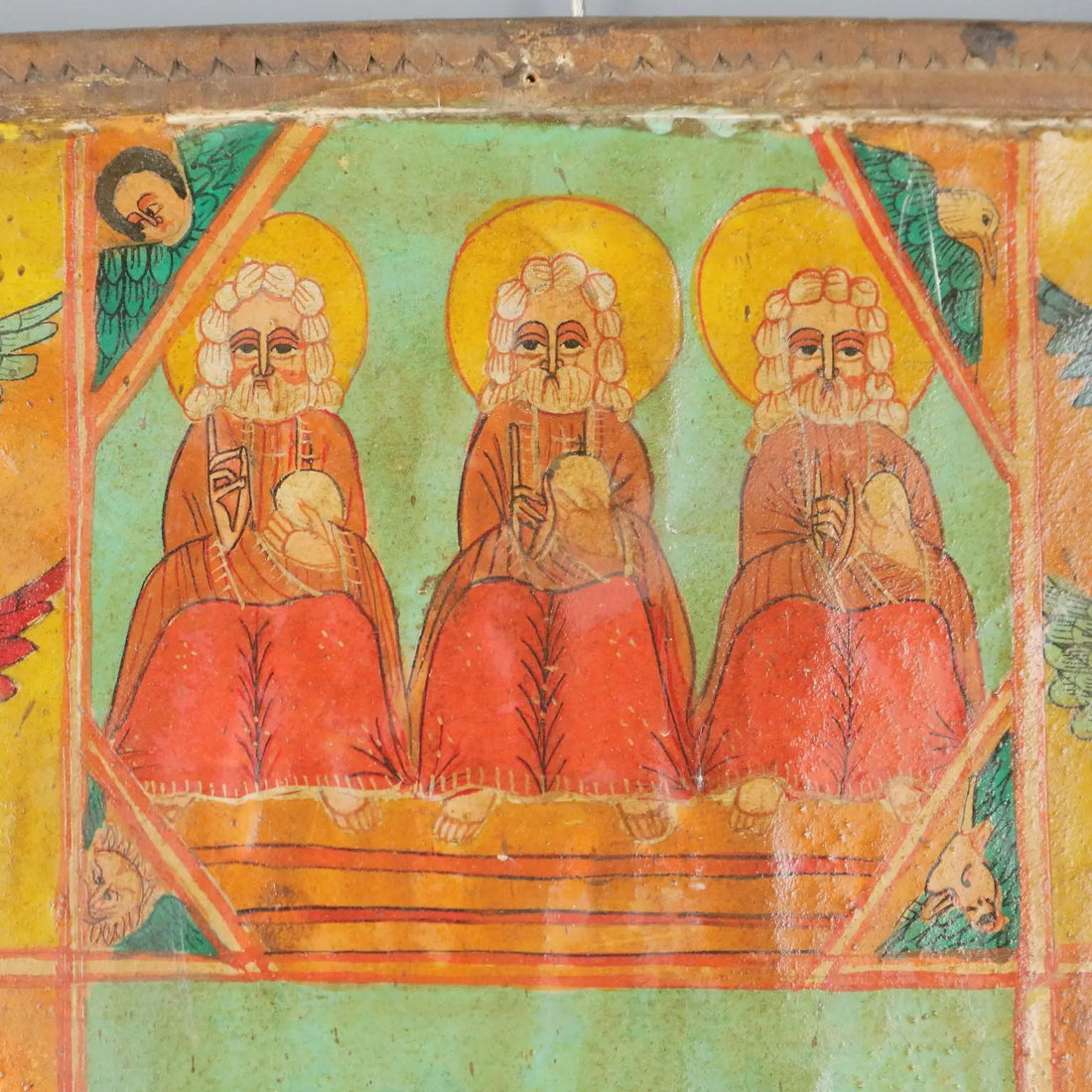 Antique Ethiopian and Coptic Orthodox Icon Tempera on Wood '800