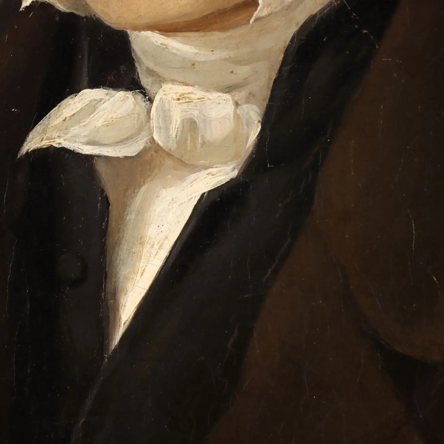 Antique Painting Male Portrait Oil on Canvas Italy XIX Century